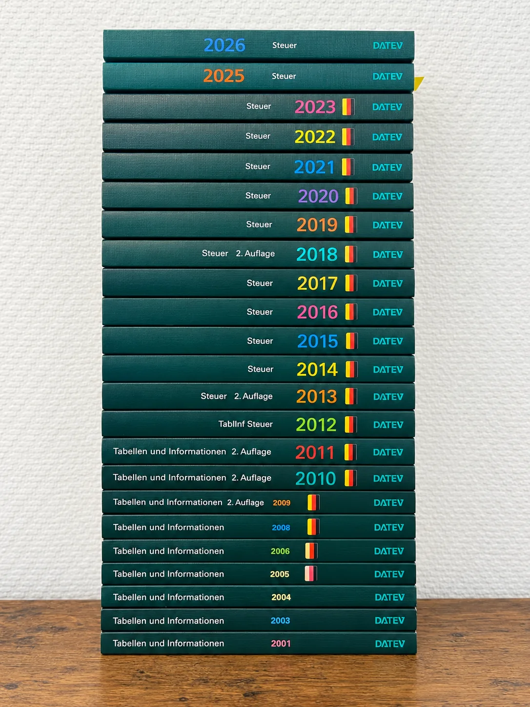 Sammlung von DATEV-Steuerjahrbüchern